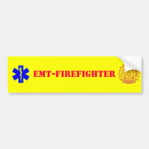 EMT-FIREFIGHTER - bumper sticker