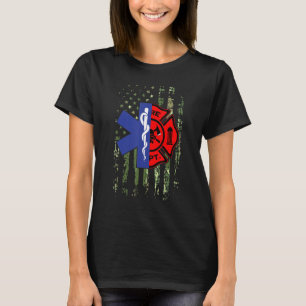 Emt Firefighter Firefighter Camouflage Ems Parame T-Shirt