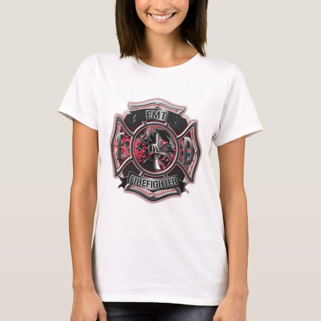 EMT Firefighter red. T-Shirt (Front)