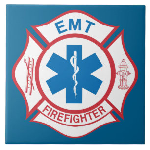 EMT firefighter symbol Tile