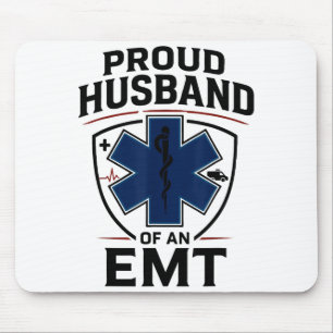 Emt Husband Proud Husband Of An Emt  Mouse Pad