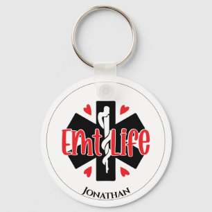 EMT Life Personalised Medical Symbol Key Ring