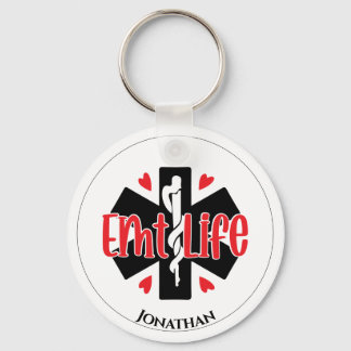 EMT Life Personalised Medical Symbol Key Ring