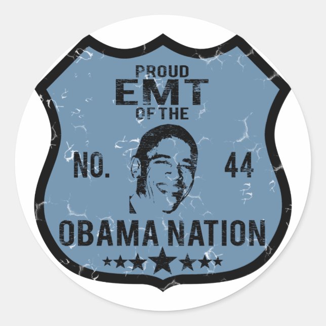 EMT Obama Nation Classic Round Sticker (Front)