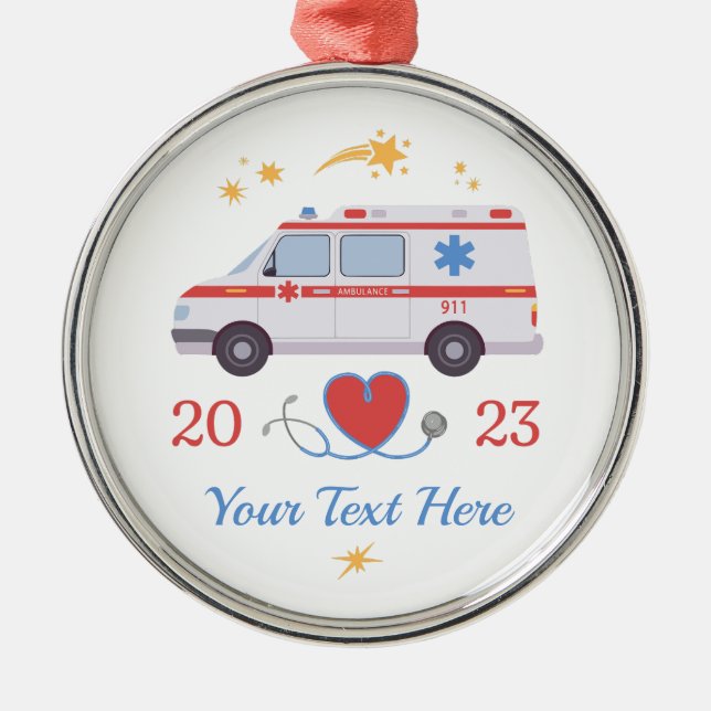 EMT Ornament Personalised Nurse Ornament (Front)