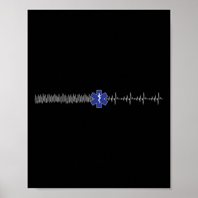 EMT Paramedic EMS Emergency Atrial Fibrillation Poster (Front)