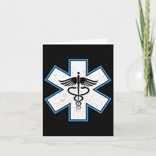 Emt Paramedic Star - Caduceus Ems First Responder Card