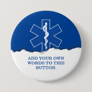 EMT Paramedic Symbol Custom 7.5 Cm Round Badge