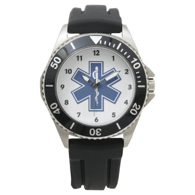 EMT Paramedics EMS Star of Life Watch (Front)