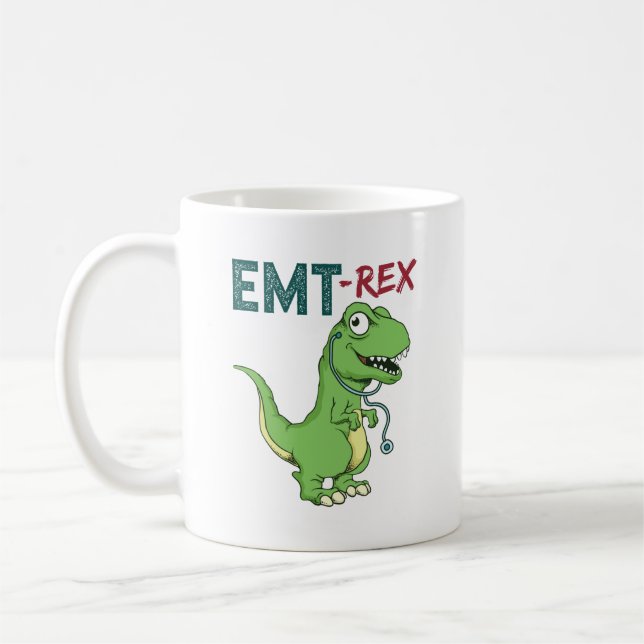 EMT Rex EMT Paramedic Emergency Services Coffee Mug (Left)