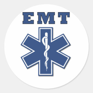 EMT Star of Life Classic Round Sticker