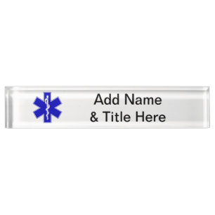 EMT Star of Life Nameplate