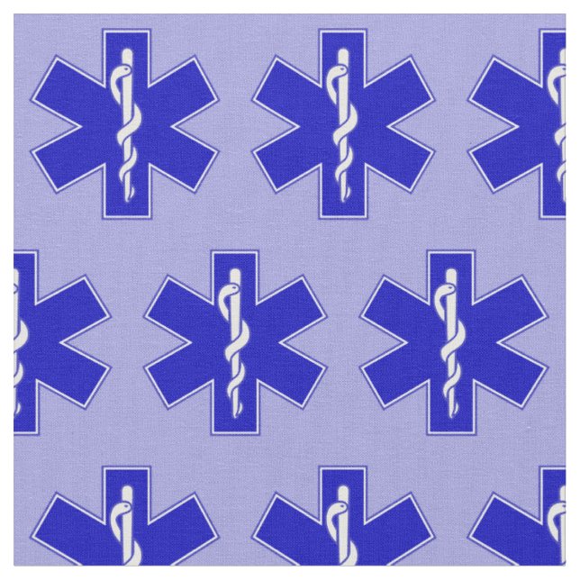 EMT Star of Life Smaller Fabric (Close Up)