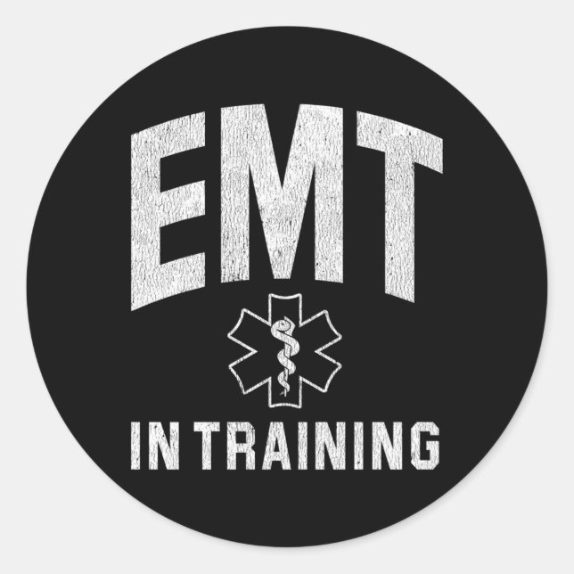 Emt Student In Training Classic Round Sticker (Front)