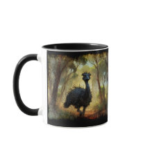 Emu and Australian Outback Forest