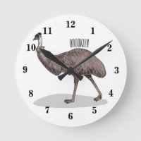 Emu bird cartoon illustration
