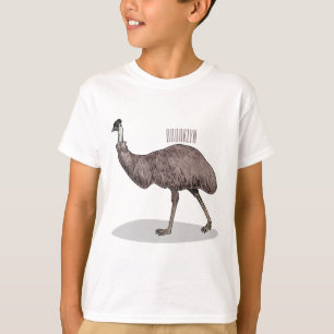 Emu bird cartoon illustration T-Shirt