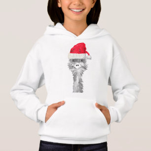 Emu Bird Funny Humour Ostrich Emo Animal Xmas Sant