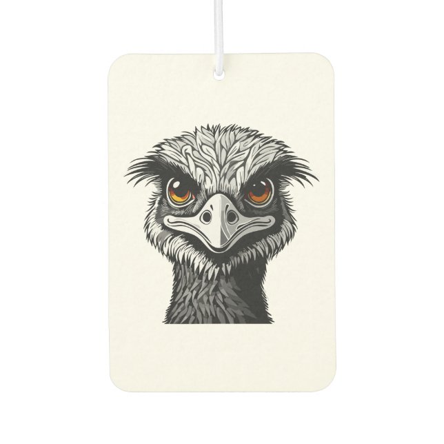 Emu bird head car air freshener (Front)