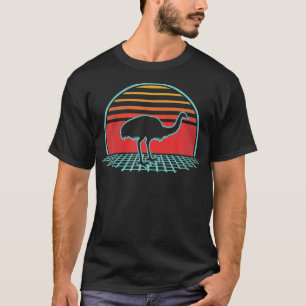 Emu Bird Rhea Retro Vintage 80s Style Gift T-Shirt