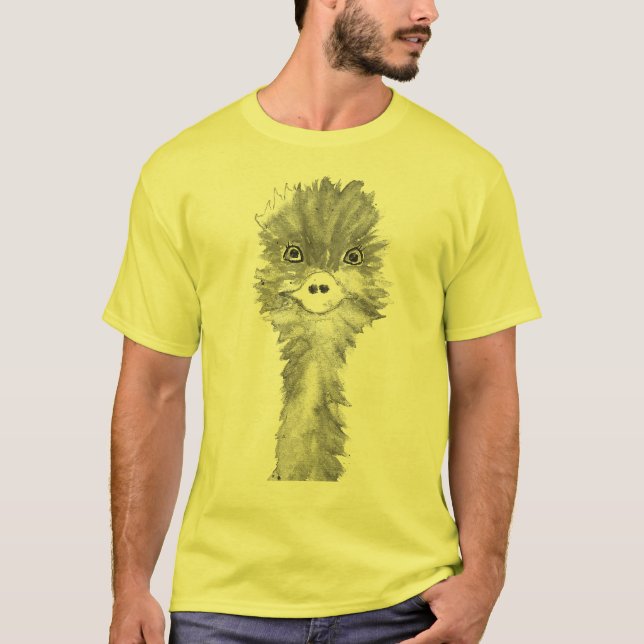 Emu Birds Funny Humour Ostrich Emo Animal T-Shirt (Front)