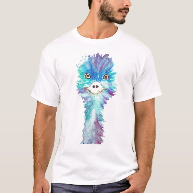 Emu Birds Funny Humour Ostrich Emo Animal  T-Shirt (Front)