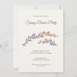 Emu Bush Spring Dinner Party Invitation