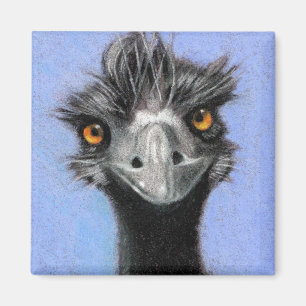 EMU: COLOR PENCIL ART: REALISM MAGNET
