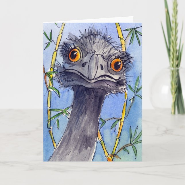Emu greeting card, just for the fun of it. card (Front)