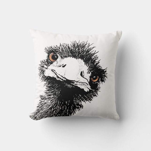 Emu – Pen and Ink Cushion (Front)