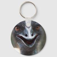 Emu saying HI! Open beak big brown eyes picture