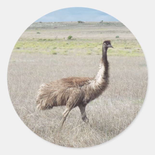 emu stride classic round sticker (Front)