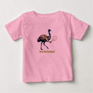 Emu Tennis Player - Base-Line Forehand Baby T-Shirt