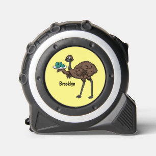 Emu with eggs cartoon illustration 1