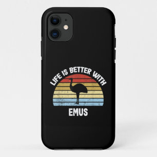 Emu with German Text Das Leben ist besser  Case-Mate iPhone Case