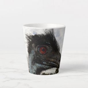Emu With Twinkling Eyes, Latte Mug