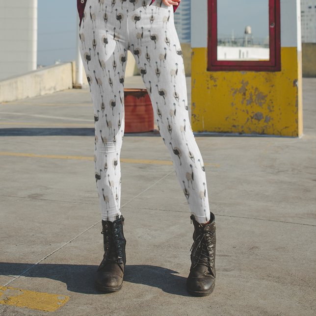 Emus Bird Lovers Patterned Leggings (Creator Uploaded)