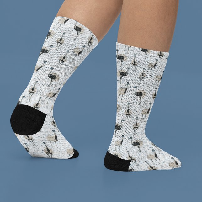 Emus Bird Lovers Patterned Socks (Creator Uploaded)