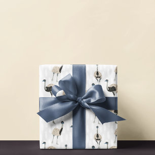 Emus Bird Lovers Patterned Wrapping Paper