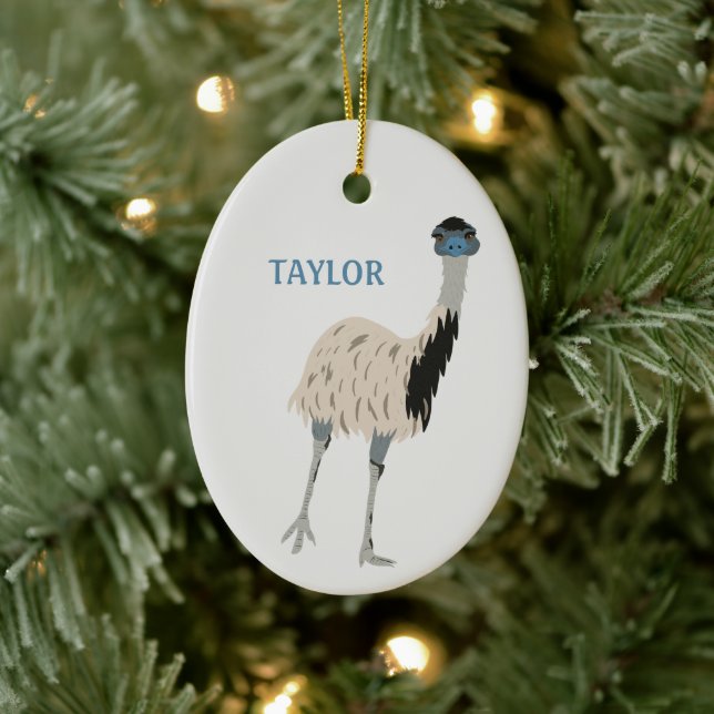 Emus Bird Lovers Personalised Ceramic Tree Decoration (Tree)