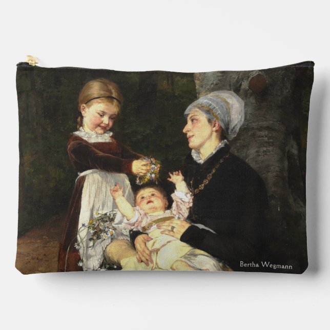 En Ammes Besøg - Bertha Wegmann Fine Art  Accessory Pouch (Front)