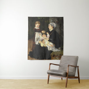 En Ammes Besøg - Bertha Wegmann Fine Art Tapestry
