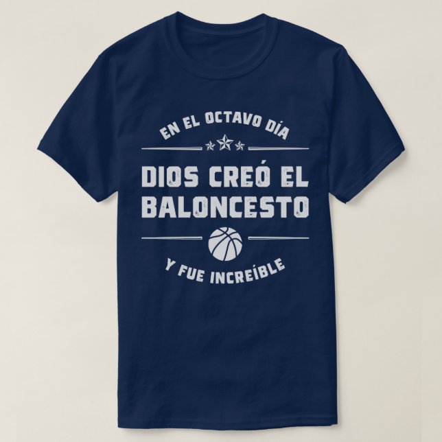 En el octavo da Dios cre el Baloncesto T-Shirt (Design Front)