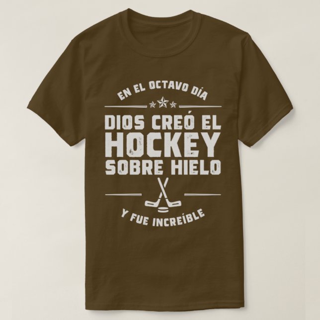 En el octavo da Dios cre Hockey Hielo T-Shirt (Design Front)