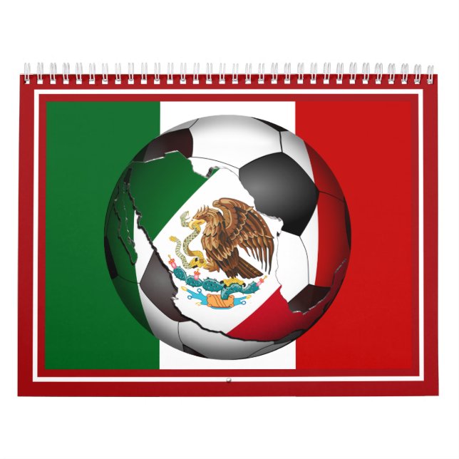 En Espanol - Mexico Soccer Ball  Photo Frame Calendar (Cover)