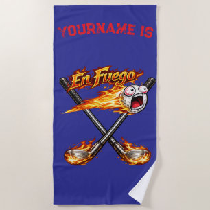En Fuego Golf Ball – Funny Flaming Golf Ball with Beach Towel