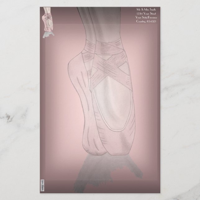 En pointe stationery (Front)