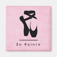 En Pointe Text with Black Ballet Shoes En Pointe