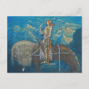 En Riddare Red Fram John Bauer Postcard