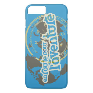 en route pour l'aventure map blue Case-Mate iPhone case